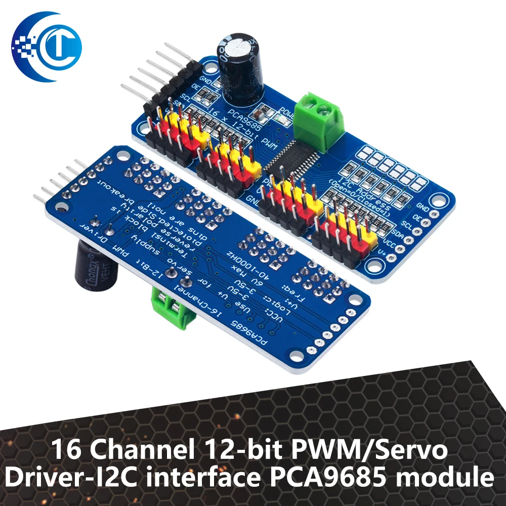 1PCS CLT 16 Channel 12-bit PWM/Servo Driver-I2C interface PCA9685 module Raspberry pi shield module