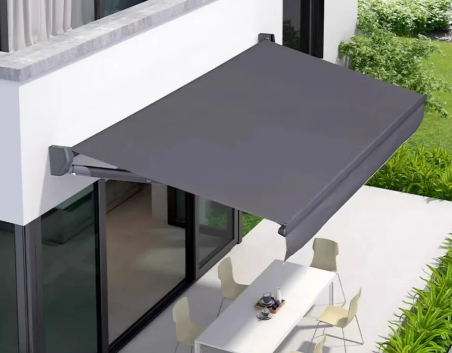 

Modern Electric Motorized PVC Sunshade Full Cassette Retractable Conservatory Awning Canopy For Patio Balcony Outdoor Usage