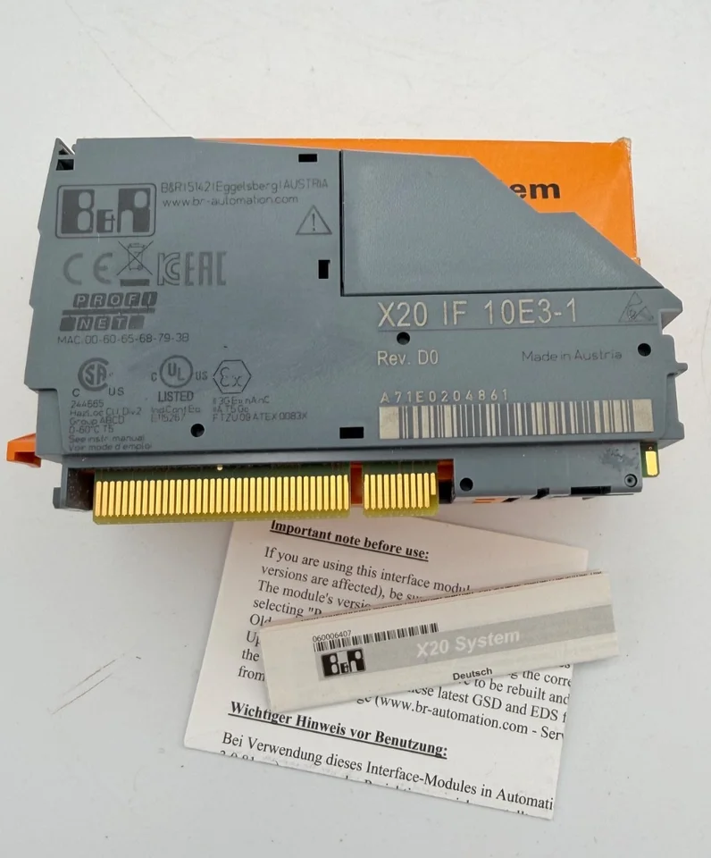 B&R X20IF10E3-1 REV.D0 PROFINET IO Interface Module -Free 2nd Day Air