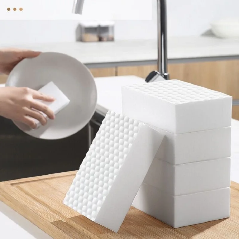 10PCs Melamine Sponge Compressed Magic Shoes Kitchen Office Bathroom Multi-function Cleaning Tools Double Compression Sponge
