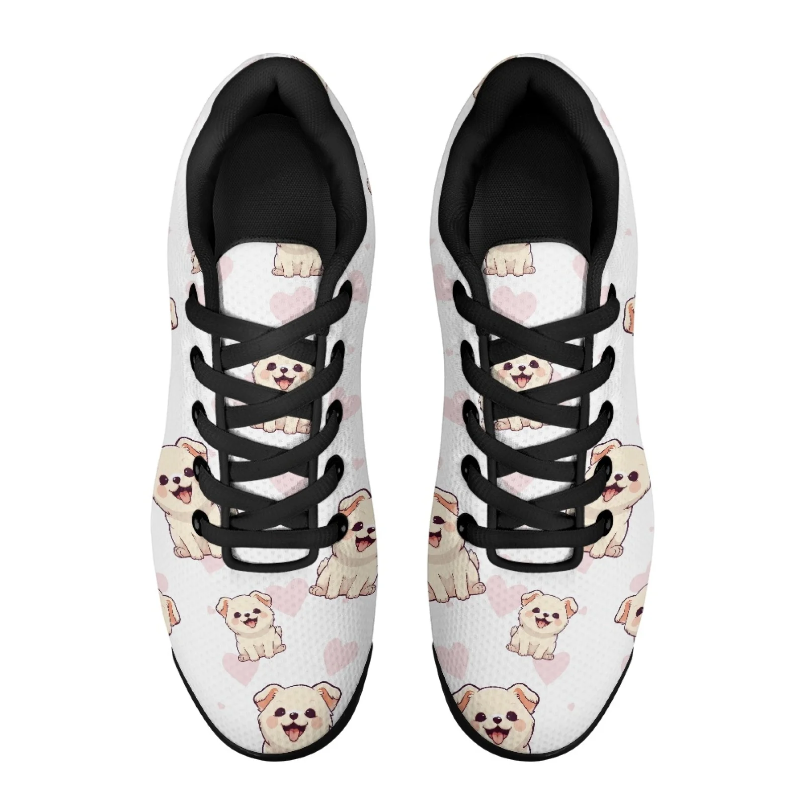 PENSTROLL Dog Pattern Fitness Shoes Mesh Tennis Sneakers Modern Mesh Jogger Athletic Sneakers for Men