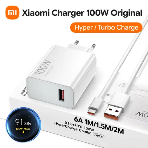 Original Xiaomi 100W Fast Charger Turbo Charge Adapter Type C Cable Xiaomi 17 Pro Max 17T 17 Poco X8 Pro F8 Ultra K100 Pro Max