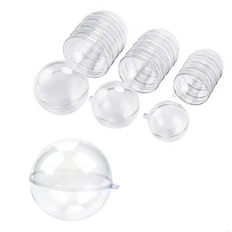 A9bf 15pcs Plastic Hollow Ball Christmas Hollow Ball Decorations Ball winkelcentrum voor raam transparante bal snoepdoos