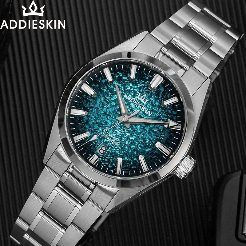 

Автоматические часы AddiesKin Luxury с градиентным циферблатом для мужчин, механизм Miyota 9015, сапфировое стекло, водонепроницаемость 100 м, из нержавеющей стали, светящиеся, для торжественных случаев