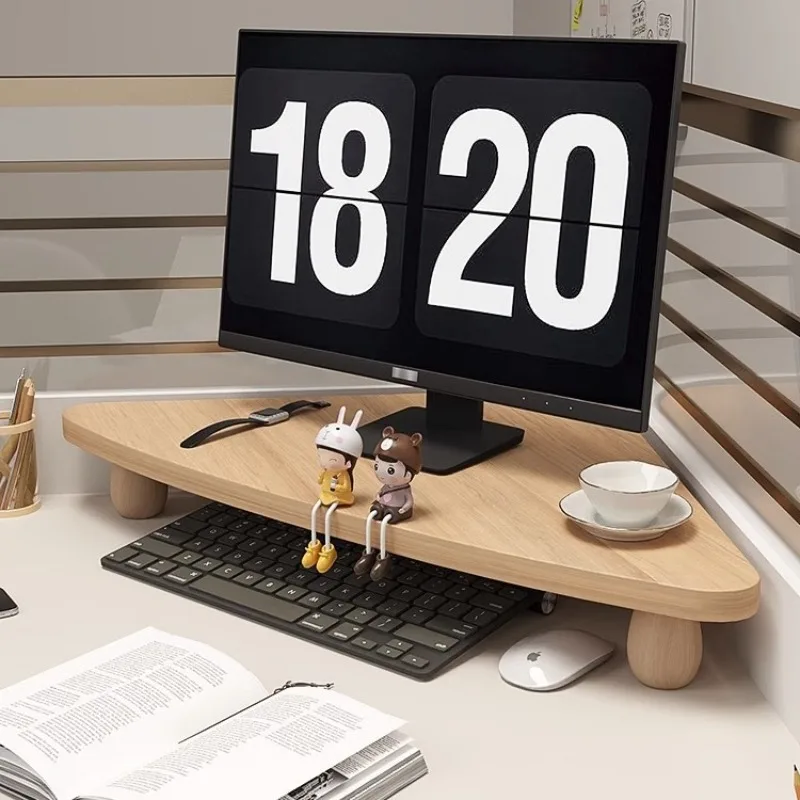 Tablet Stand Tablet Holder Corner Triangular Storage Acrylic Board Heightening Stand Home Desktop Monitor Holder Office Desk