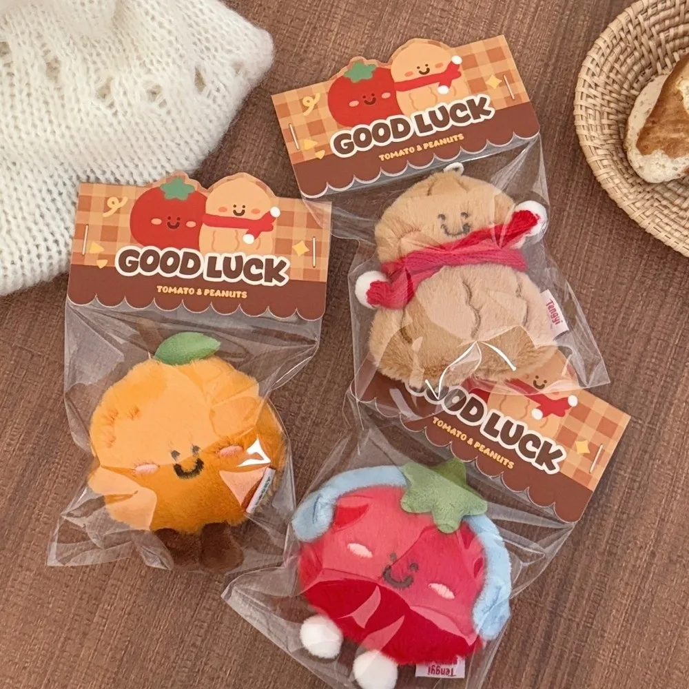 New Cartoon Fruit Plush Doll Keychain Cute Mango Peach Banana Stuffed Pendant Avocado Lemon Cherry Backpack Charm Birthday Gifts