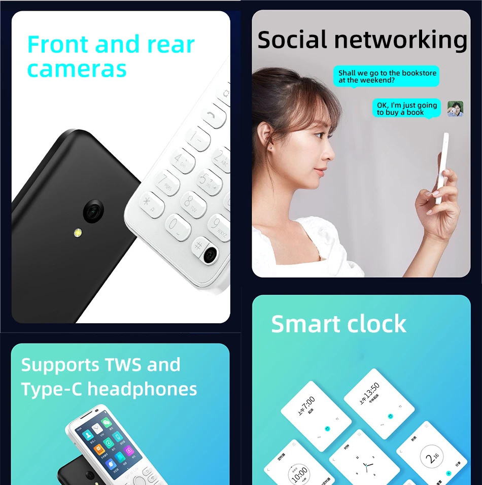 F21 Pro 4G Smart Touch Screen Phone 2.8" Smartphone Android 11 3GB+32GB Mobile Phone BT5.0 2120mAh Battery 5MP Support Google