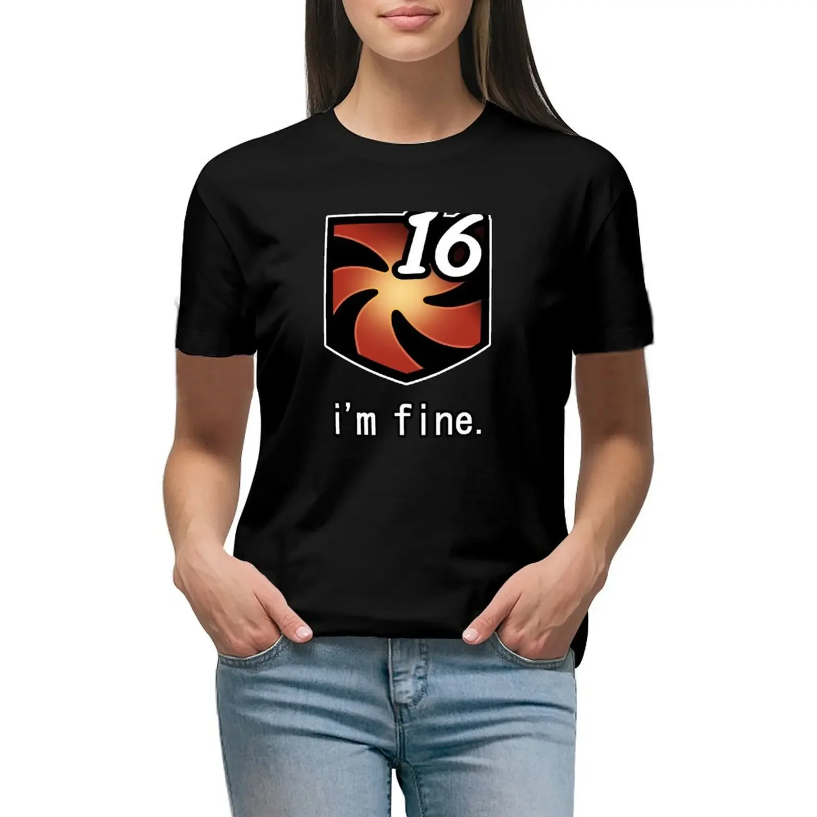 

I'm Fine Vuln Stacks [FFXIV] T-Shirt customs plain sublime female workout shirts for Women loose fit