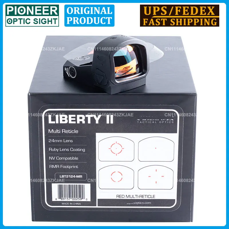 ORIGINAL LIBERTY II 1x24mm Pistol Red Dot Sight 3MOA/Mulit-reticle Rifle Scope RM* Footprint Handgun Reflex Optic Sightscope