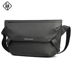 HcanKcan Water Repellent Messenger Bags Men Large Capacity Shoulder Crossbody Bag Fit 11 inch Ipad Minimalist Outdoor Sport Bag