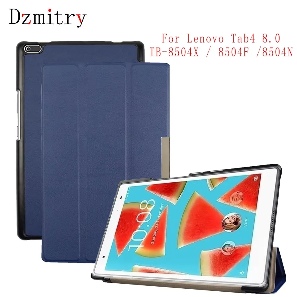 Slim Flip Stand PU Leather Protective Cover for Lenovo Tab 4 8 8504F/N TB-8504F TB-8504N TB-8504X 8.0 inch Tablet Case