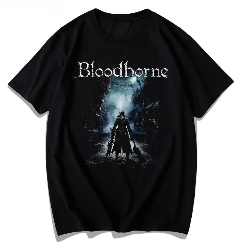 Men's T-shirt Fashion Game Bloodborne Funny Tshirt Men Summer Casual Male T Shirt Hipster Hip-hop Tee Shirt Homme Streetwear