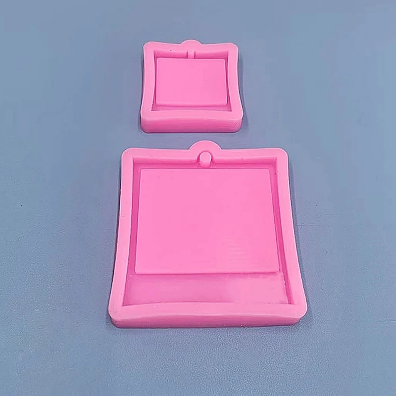 Photo Frame Epoxy Resin Keychain Mold Cat Dog Tag Pendant Silicone Mould For DIY Casting Crafts Jewelry Making Accessories