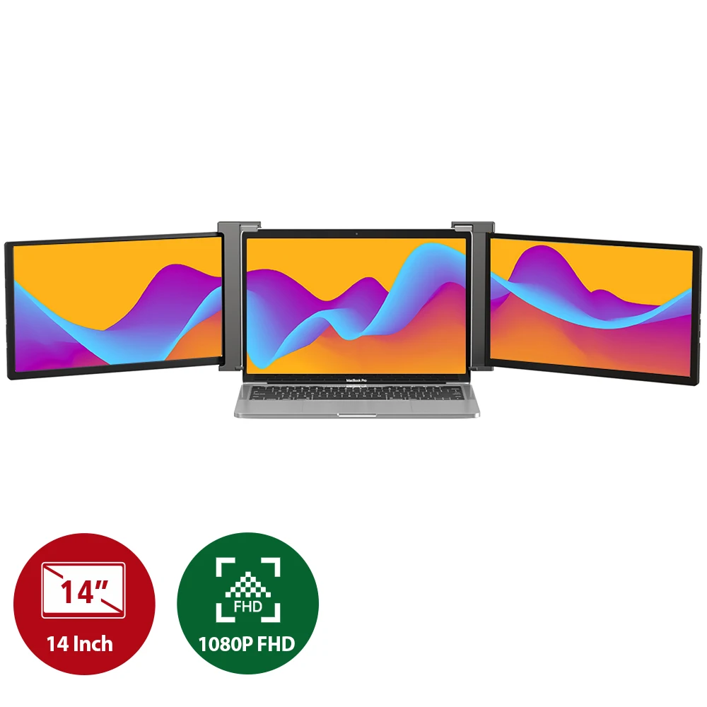 UPERFECT UStation Z 14 Tri Screen Laptop Monitor Extender Triple