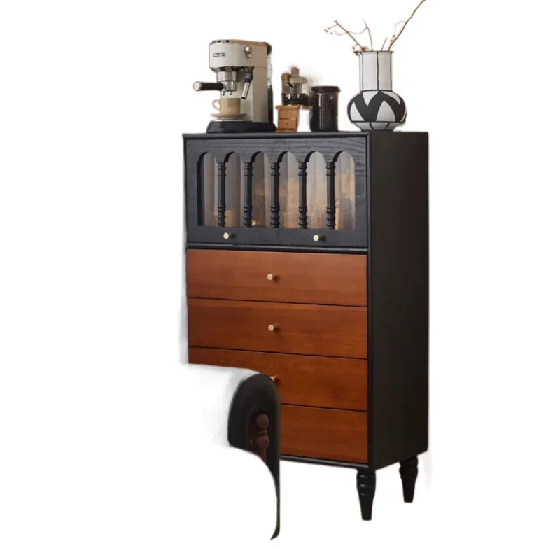 

ash wood bucket cabinet living room wall storage mildew-proof storage cabinet