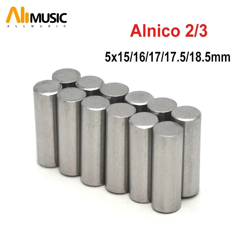 50Pcs Alnico II Polepiece Slug D5x15/16/17/17.5/18.5mm Alnico 3 Guitar Bass Pickup Polepiece Slug Pole Pickup Magnet Slug Rods