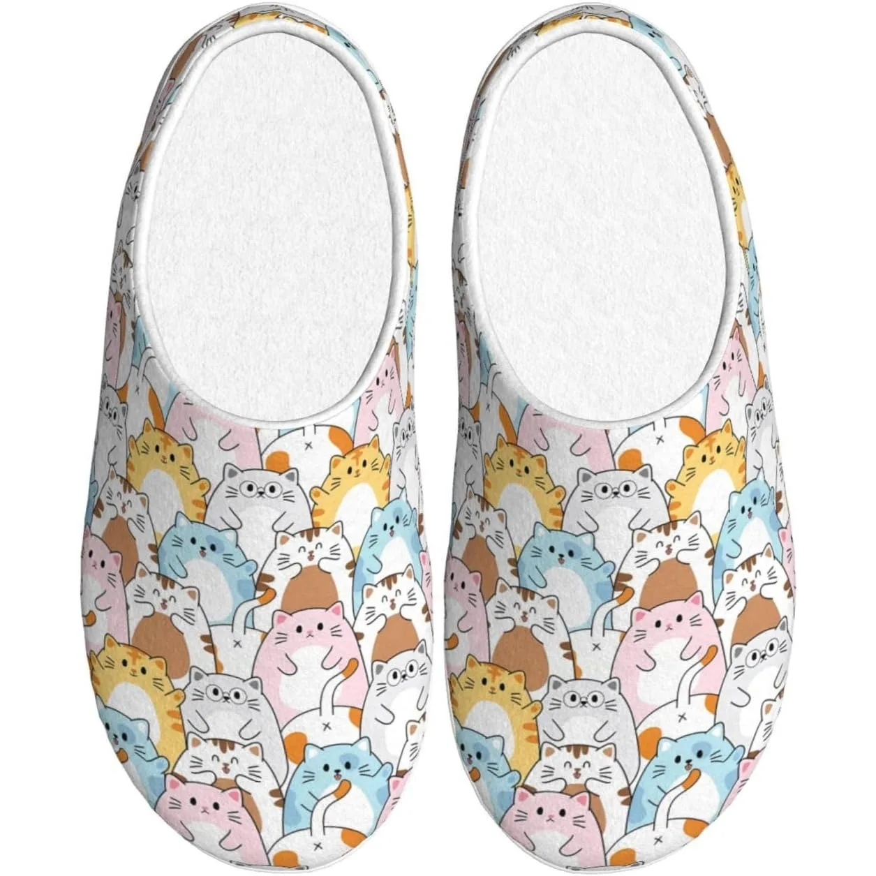

Cute Cow and Spots Flannel TPR Cotton Non-Slip House Slippers For Women Men