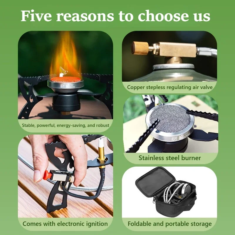 3000 Вт походная плита ветрозащитная инфракрасная газовая горелка сверхлегкая портативная титановая уличная печь для барбекю походная печь складной дизайн