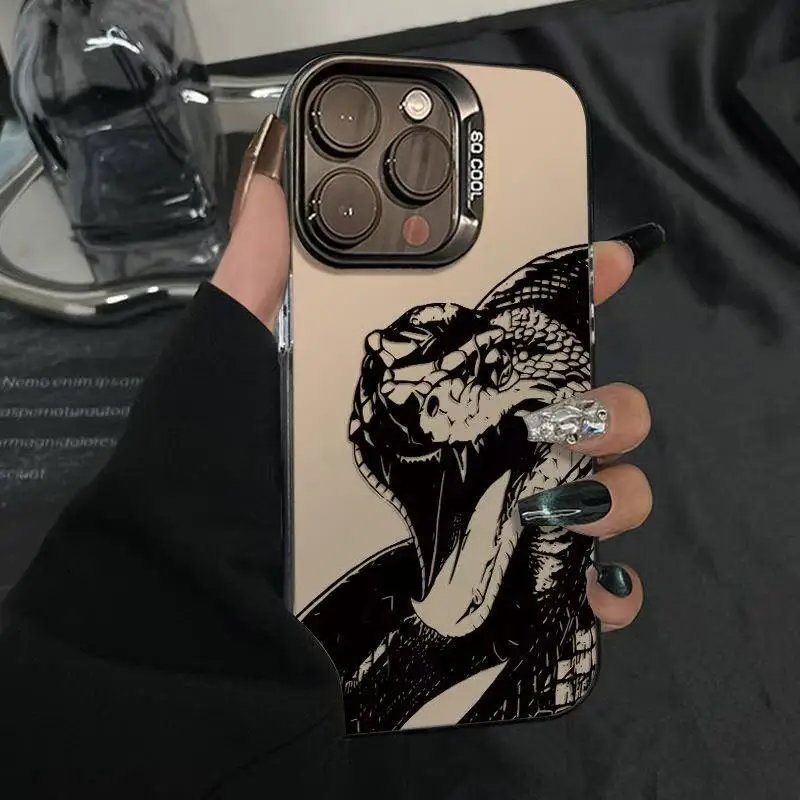 New Personalized Python Design Suitable for iPhone 17 Pro Max Case 16 Pro Full Coverage 14 15 Plus Drop-Proofe Protective Cover