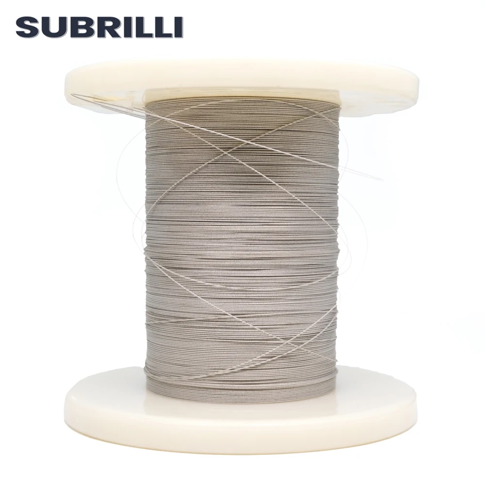 SUBRILLI 다이아몬드 와이어 0.45mm 직경 초극세 와이어 톱 블레이드 200 미터 길이 커터 Mechine 절단 보석 스톤