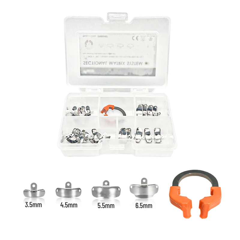 Dental Matrix Bands NiTi Metal Matrices Matrix Ring Sectional Contoured Matrix System Nickel Titanium Clamping Ring Dentist Tool