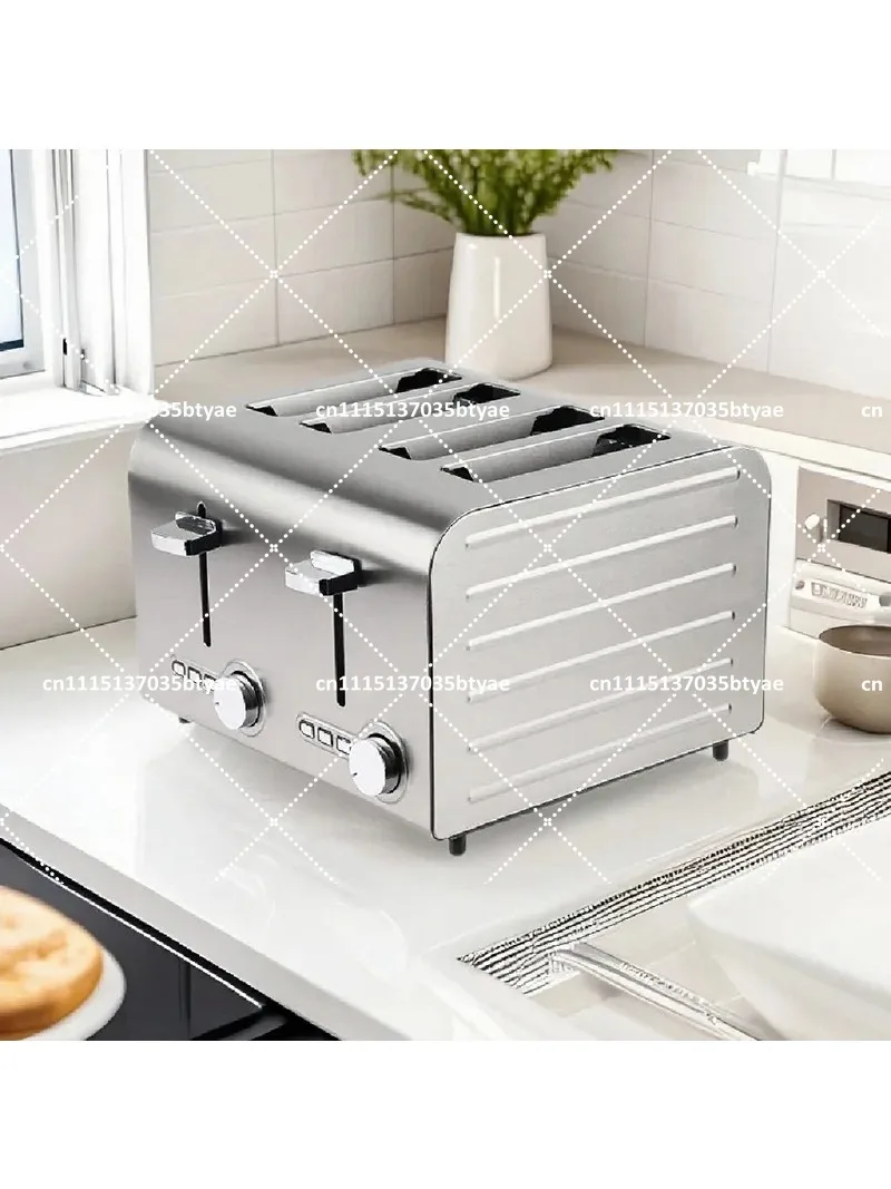 Stainless Steel Toaster 2 4 6 Slice Automatic Bread Machine Sandwich Maker for Restaurant Hotel Kitchen
