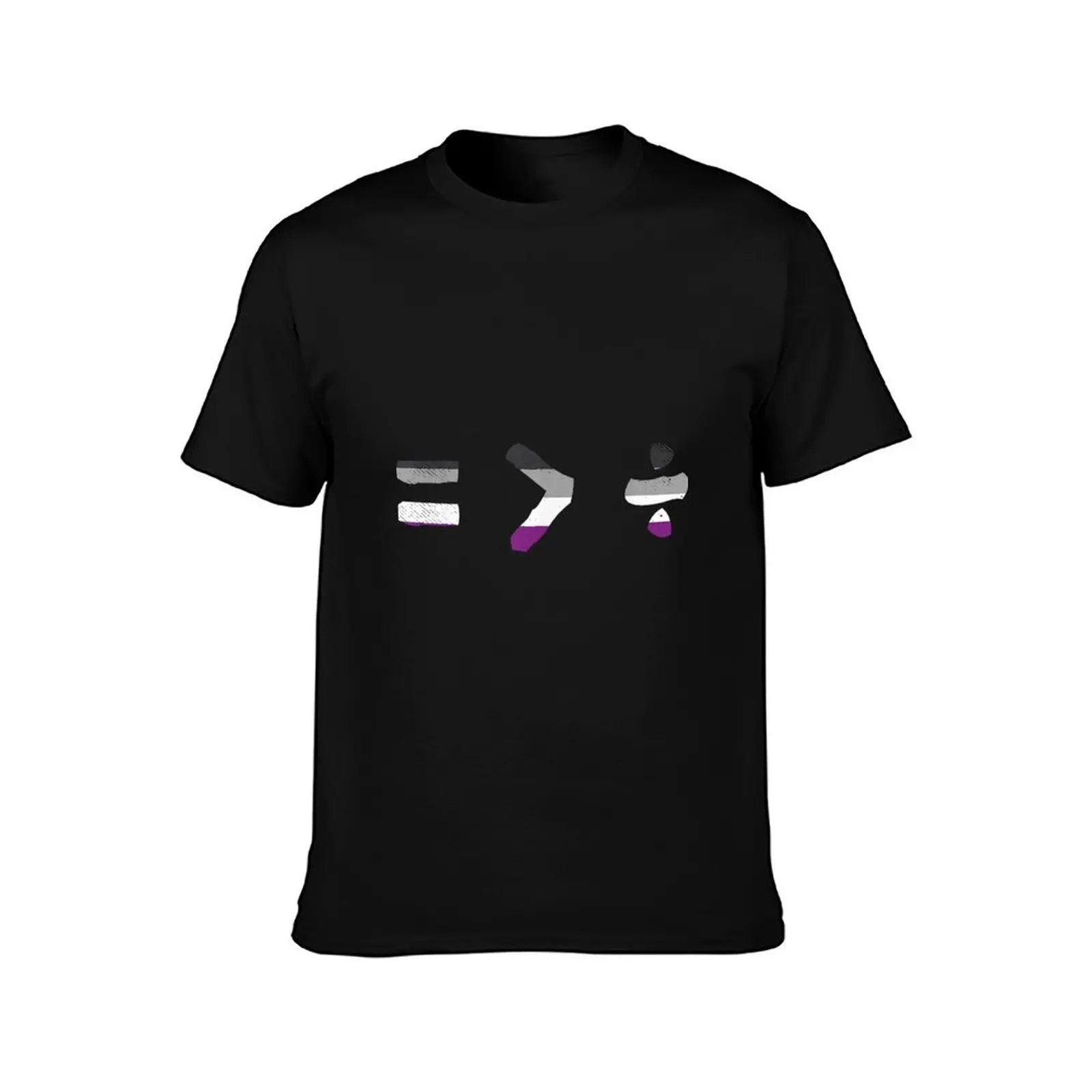 Equal Greater Than Divide Equality LGBTQ Ace Pride Ally T-Shirt Classic Basic Casual T-Shirt