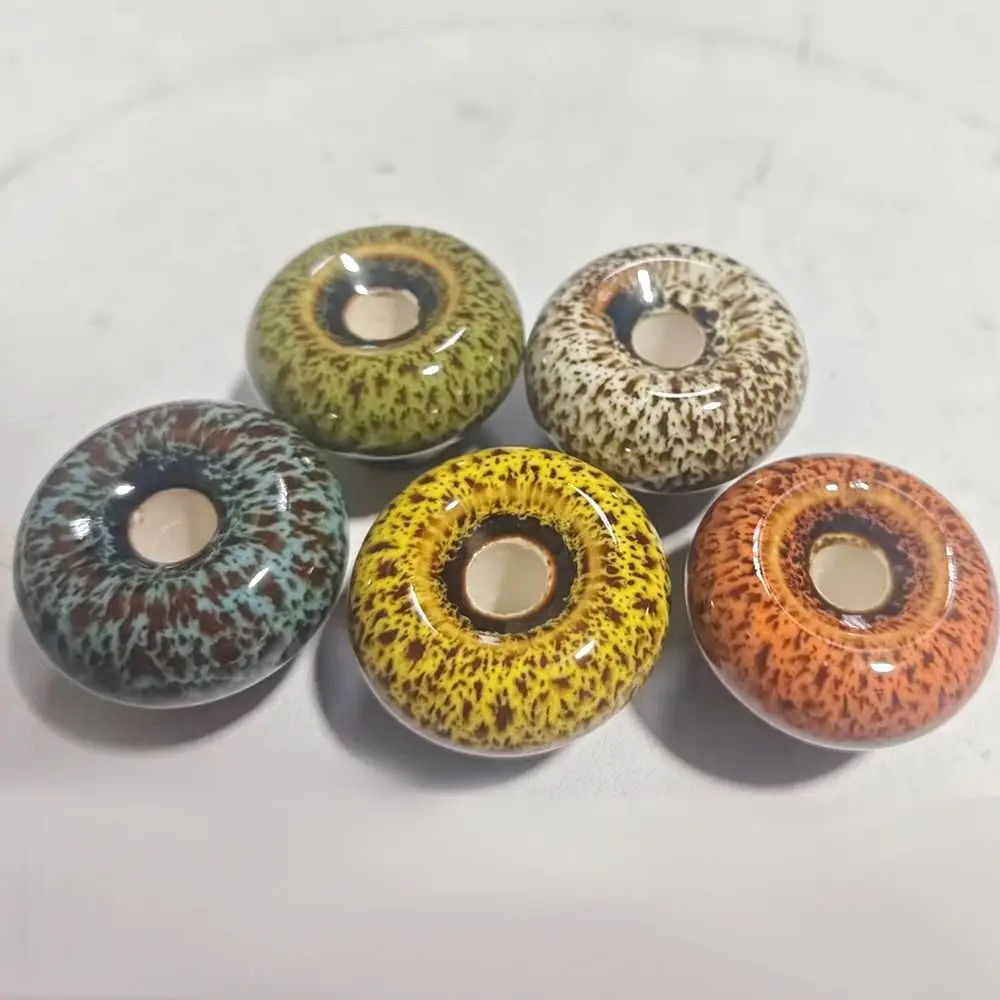 Vintage Single Hole Ceramic Knob Ceramic Ethnic Style Door Knob Antique Bronze Flower Pull Handle Wardrobe