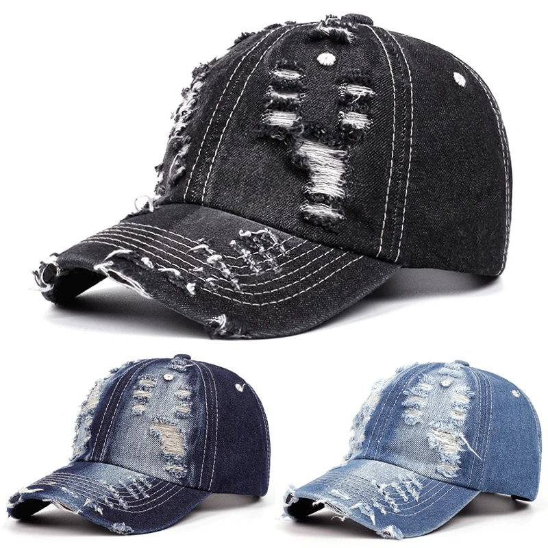 

man and women‘s Distressed washed Baseball Hats - Street Fashion Pieces