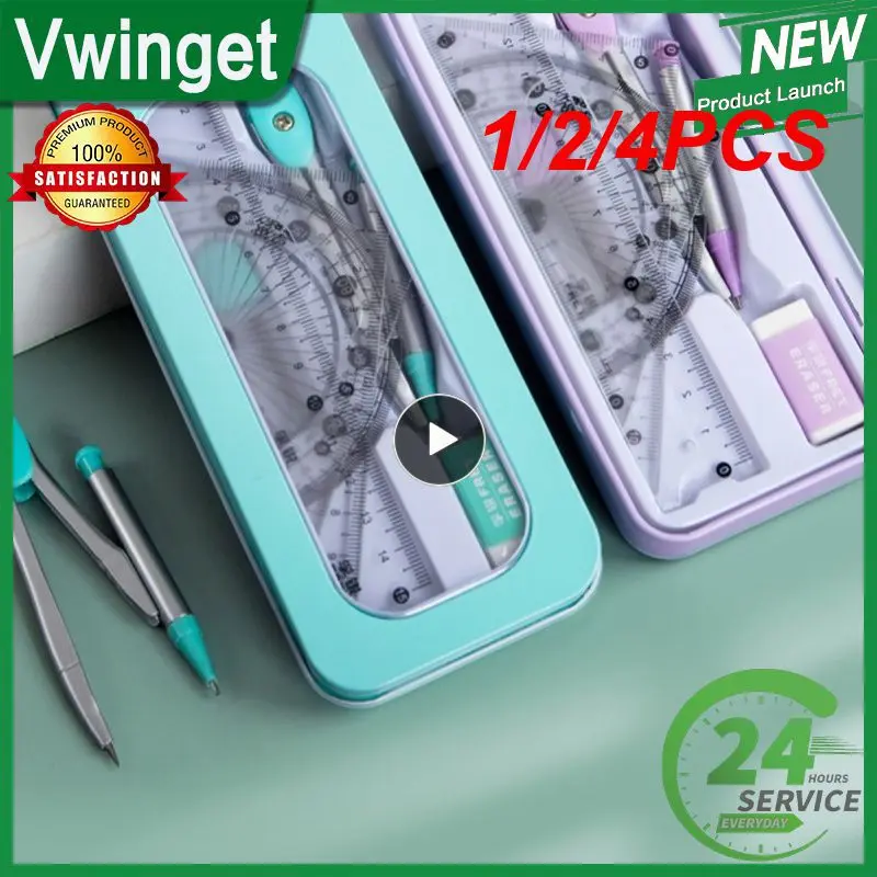 1/2/4PCS set Compass Ruler Set Multi-function Mathematical Rulers Professional Drawing Tools School Supplies Students Stationery