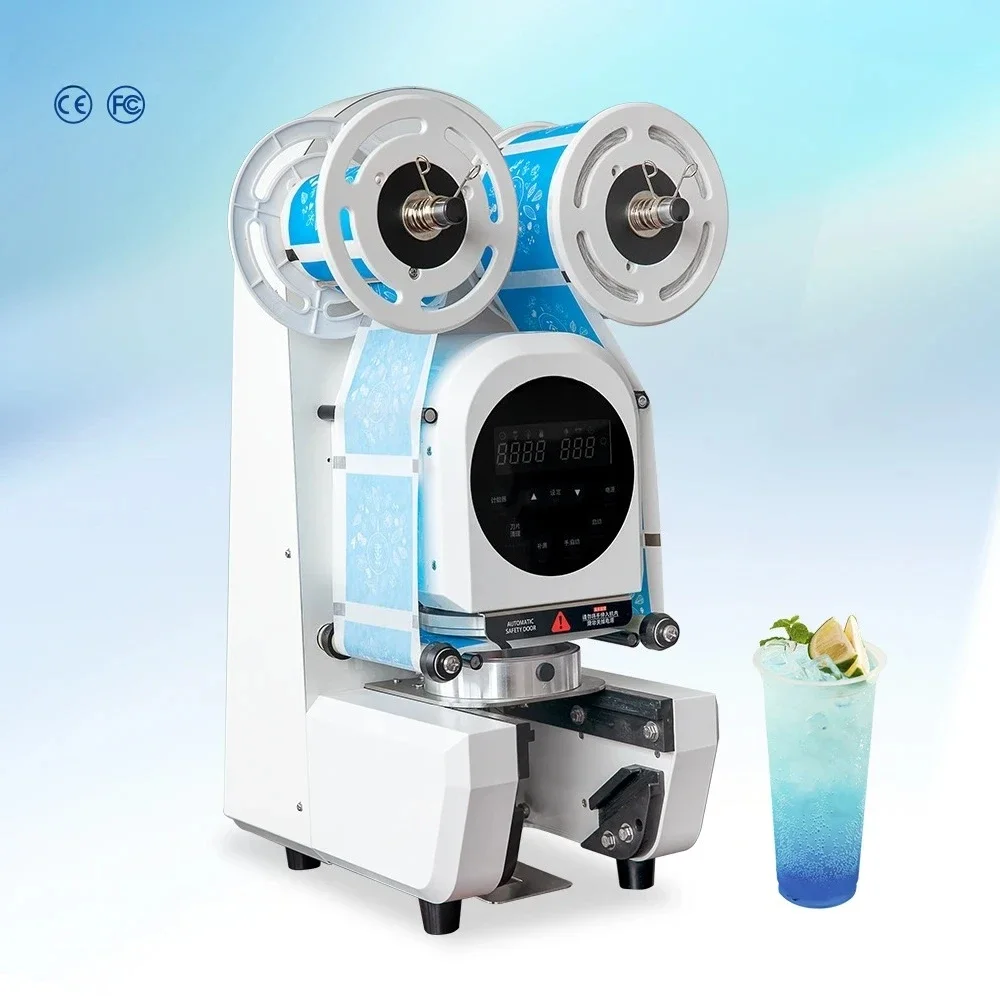 

Hot Selling Electric Automatic Beverage Cup Sealing Machine Water Juice Coffee Milk Tea Yogurt Roll Film Sealer For Plastic Cups