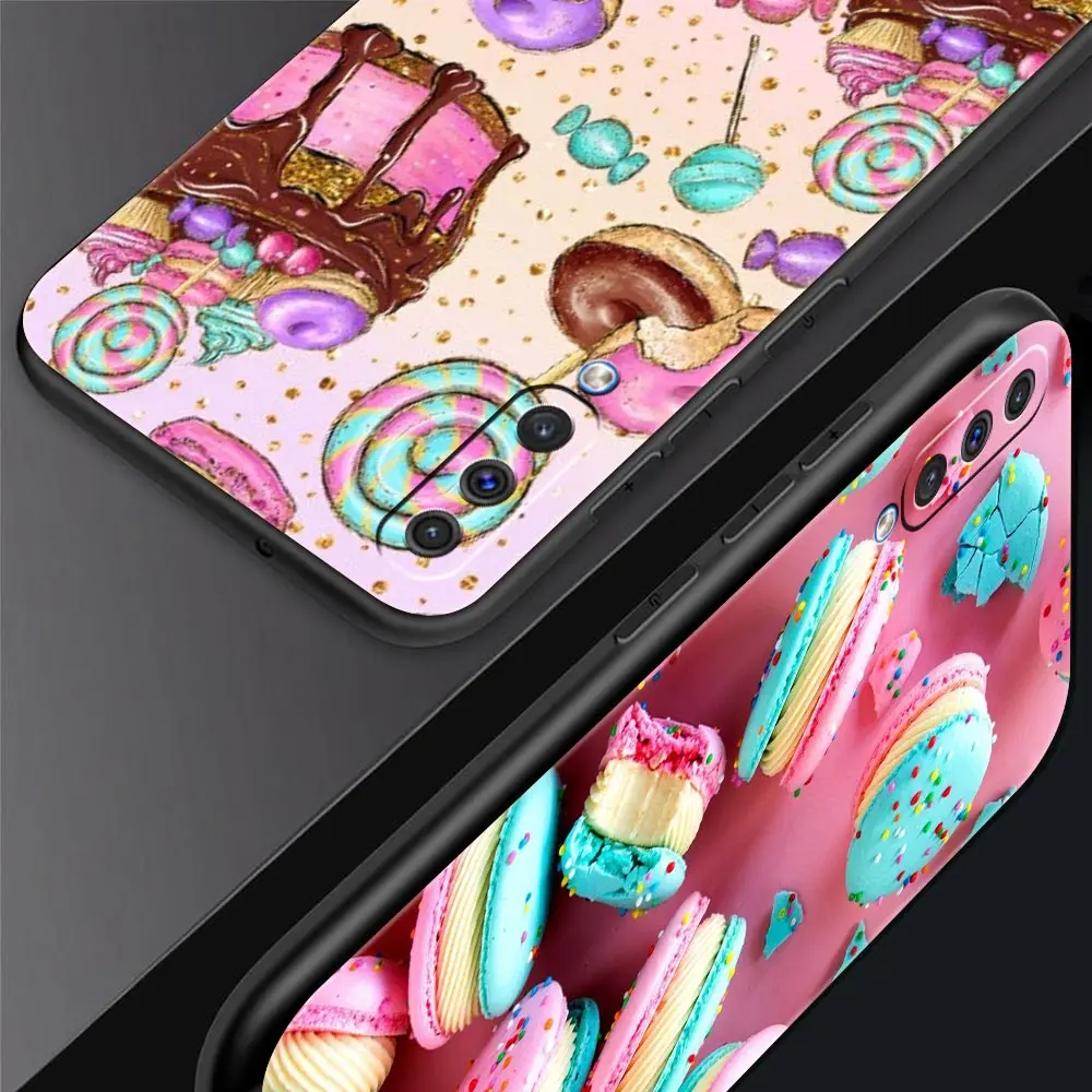 Cute Macarons Dessert Case For Samsung Galaxy A52 A12 A50 A72 A20e A30 A02s A22 4G A32 5G A20s A70 A10s A40 A10 A04s Phone Cover