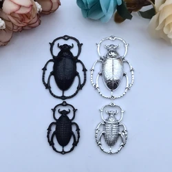 5pcs Silver Color 50x35mm Beetle Insect Charms Animal Pendant Fit DIY Jewelry Making Handcrafted Accessories