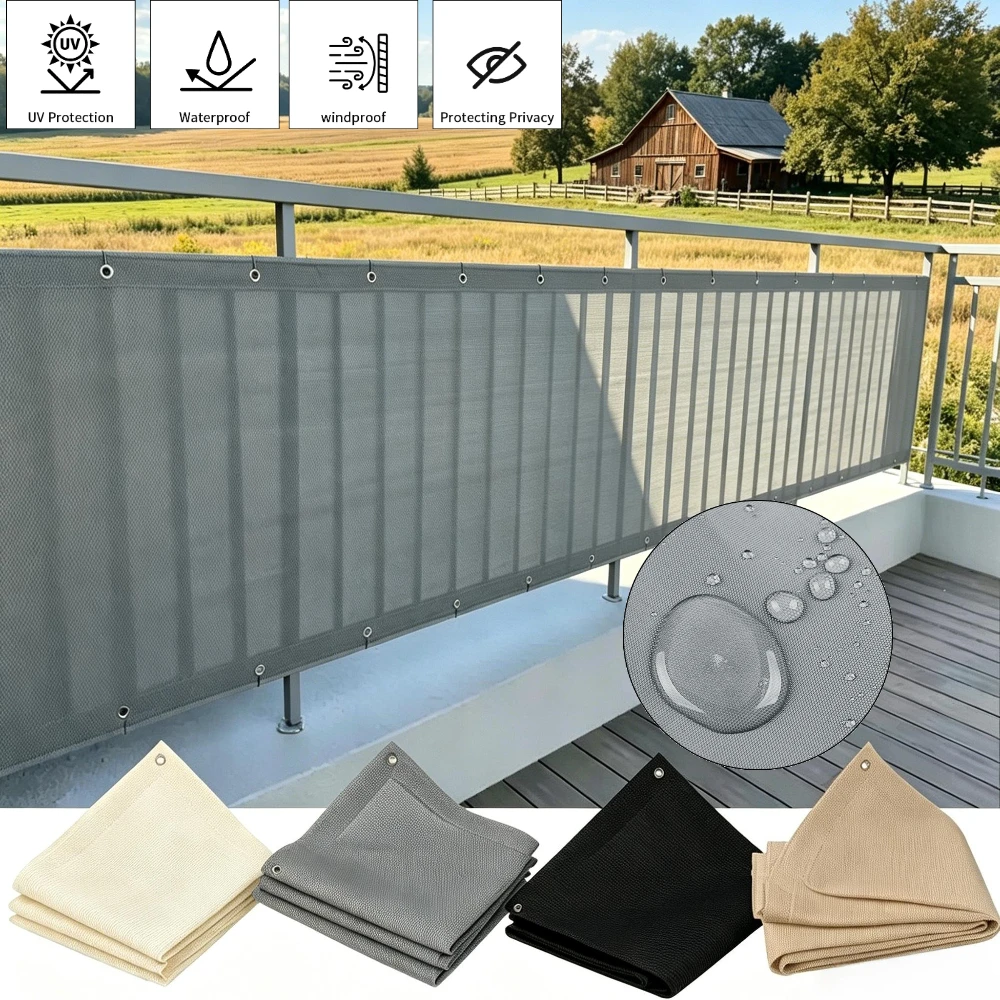 Panneaux d'ombrage pour clôture 95% - Brise-vue pour balcon, filet pare-soleil, toile d'ombrage pour patio extérieur, filet de protection pour jardin et véranda, décoration