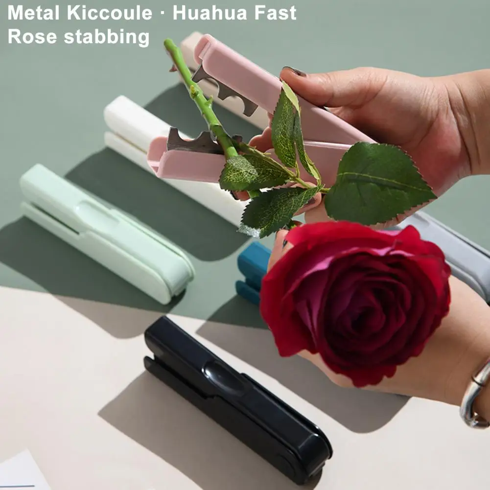 Non-slip Floral Pruning Pliers Rose Thorn Stripper Pliers Portable Anti-slip Flower Stem Remover Ergonomic Finger for Garden