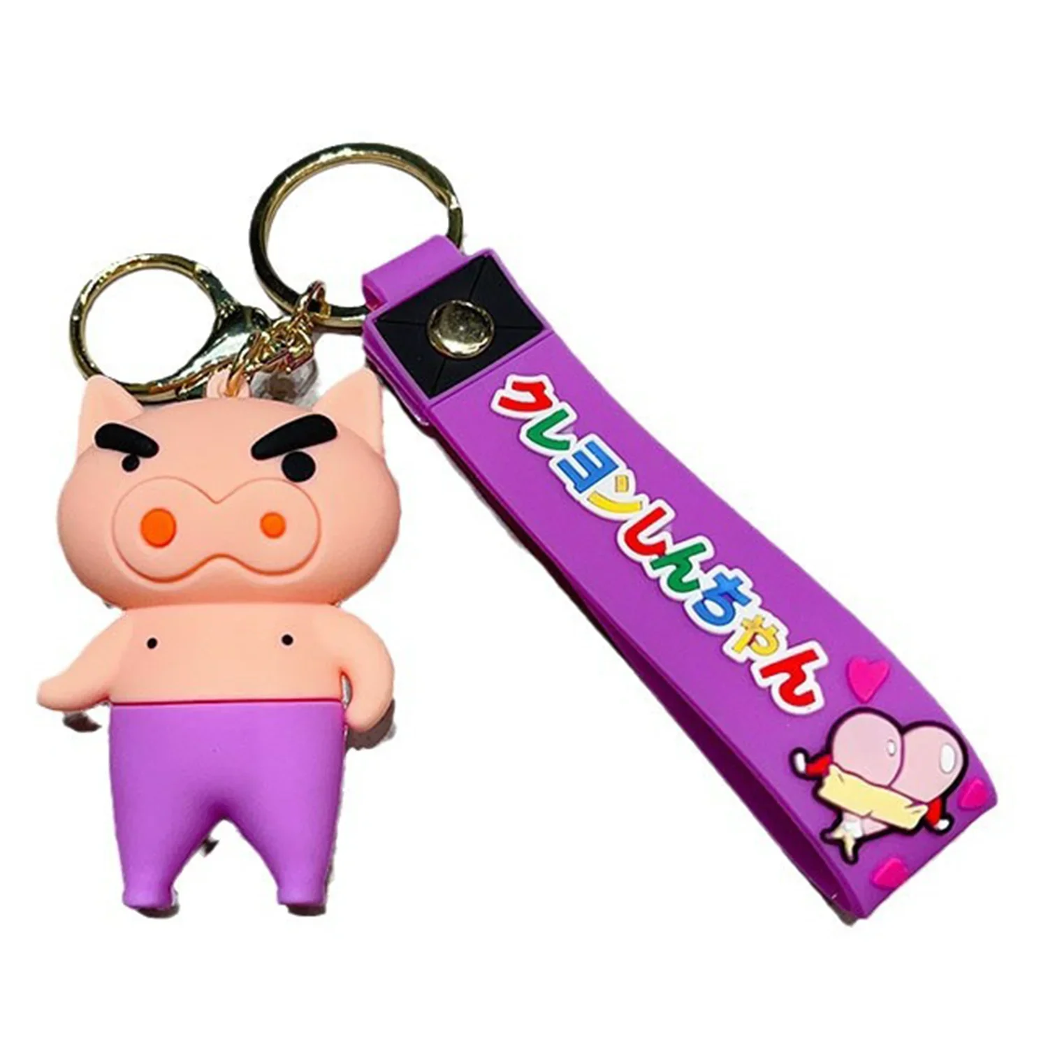 Auf Lager Klassischer Crayon Shin Chan Schlüsselanhänger Dinosaurier Kleiner Weißer Krokodil-Anhänger Niedlicher Anhänger als Geburtstagsgeschenk für Freunde – Detail 9