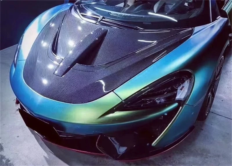 New  Carbon Fiber Vertical Billet N Style Engine Hood for 540C 570S 570GT with Included Clips and Universal Fitment