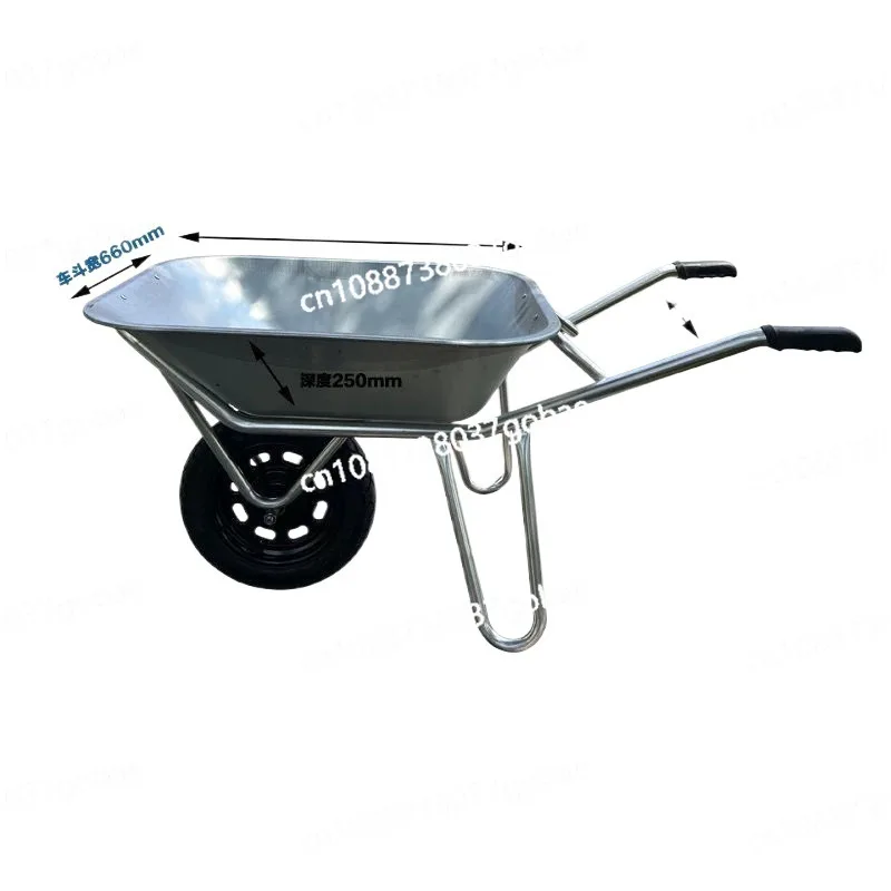 

Agricultural trolley construction site single-wheeled trolley, push sand and soil garden bucket