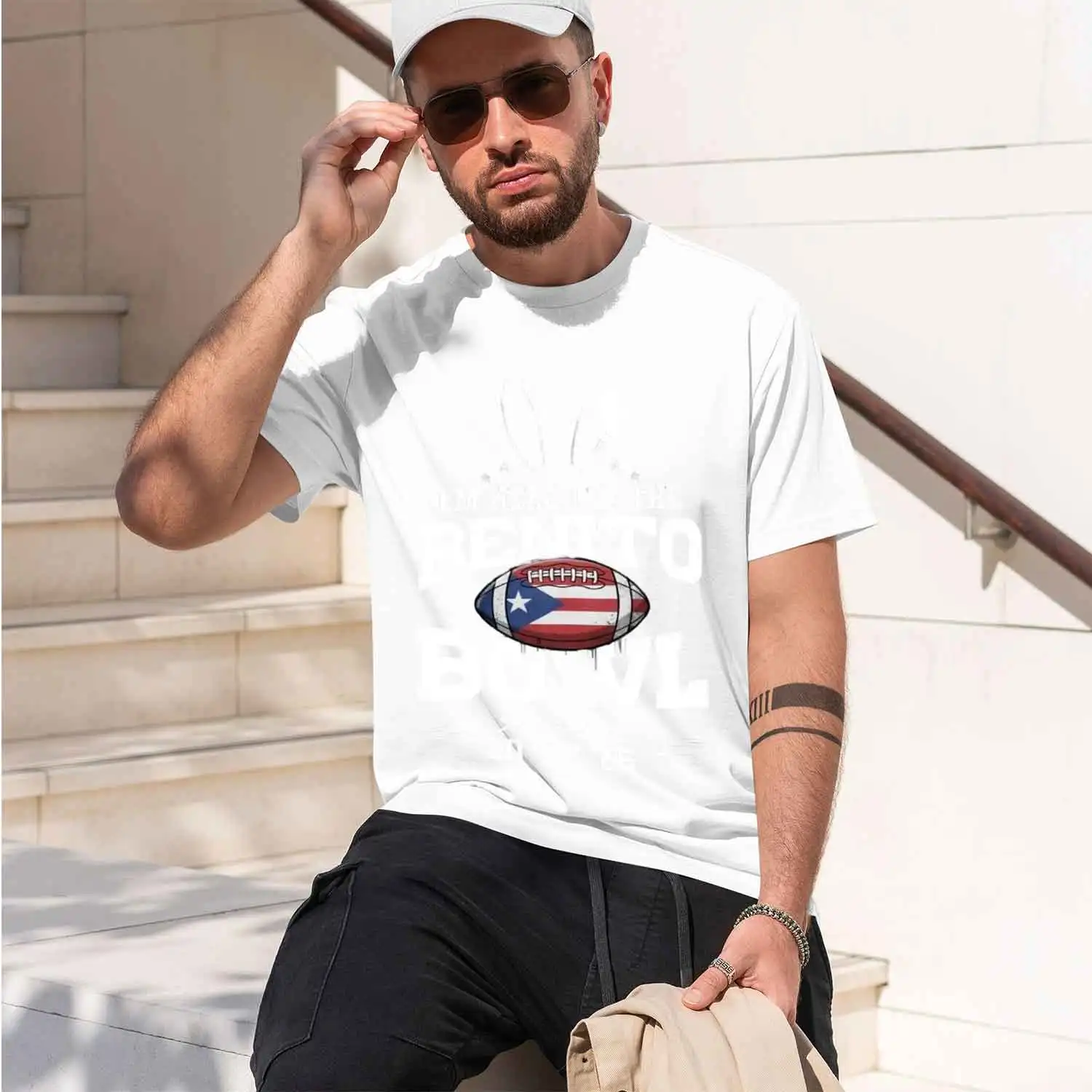 Casual Graph Men's T-Shirt Bento Bowl 2023 Puerto Ro Flag Football Design For Game Day Events And Sports Fans Gift For And Famil