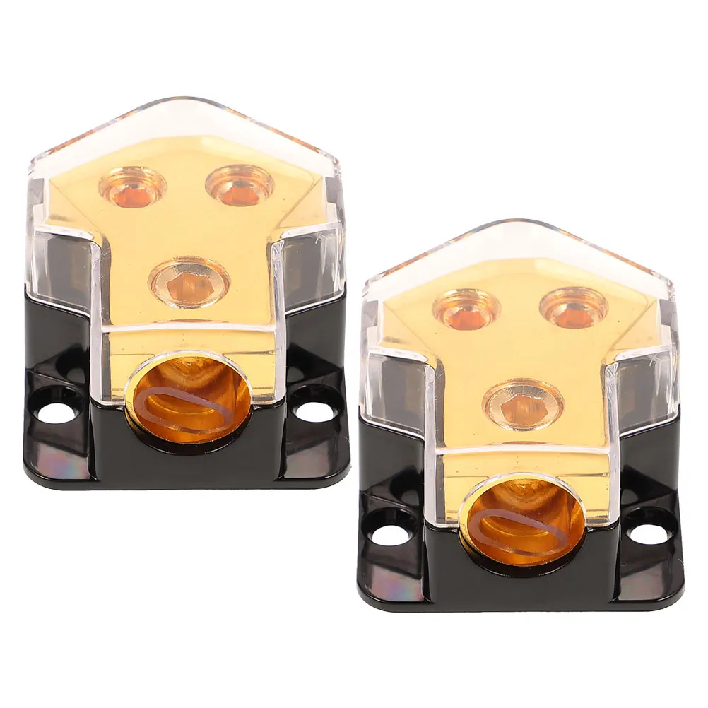 

2pcs Car Audio Power Splitter Ground Cable Amplifier Junction Box Distribution Block Automotive Power Car Part