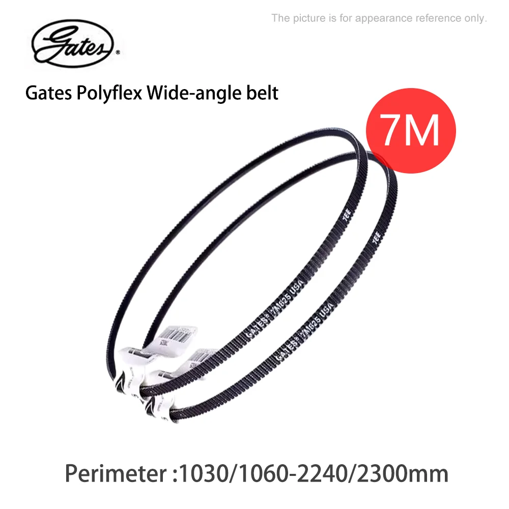 

Gates Polyflex Wide-angle belt 7M1030/7M1060/7M1090/7M1120/7M1150/7M1180mm- 7M2180/7M2240/7M2300mm Transmission Triangle Belt