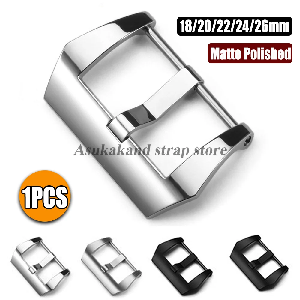 20mm 22mm 24mm Edelstahl-Uhrenschnalle für Panerai Leder Silikon Uhrenarmband Armband matt poliert Herrenuhrenverschluss