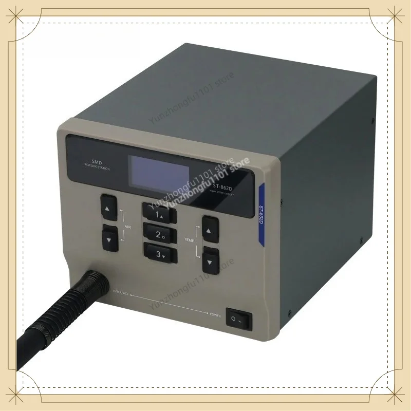 ST‑862D 1000W Hot Air Rework Station, Standard Version Desoldering Station with 4pcs Air Nozzles for PCB Repair