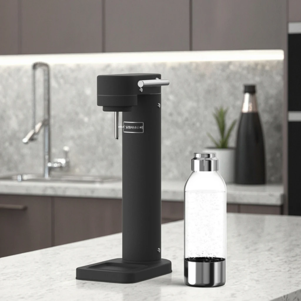 1L Carbonated Beverage Machine - User-Friendly, No Power Required, Built-In Safety Valve, Food-Safe PET Design