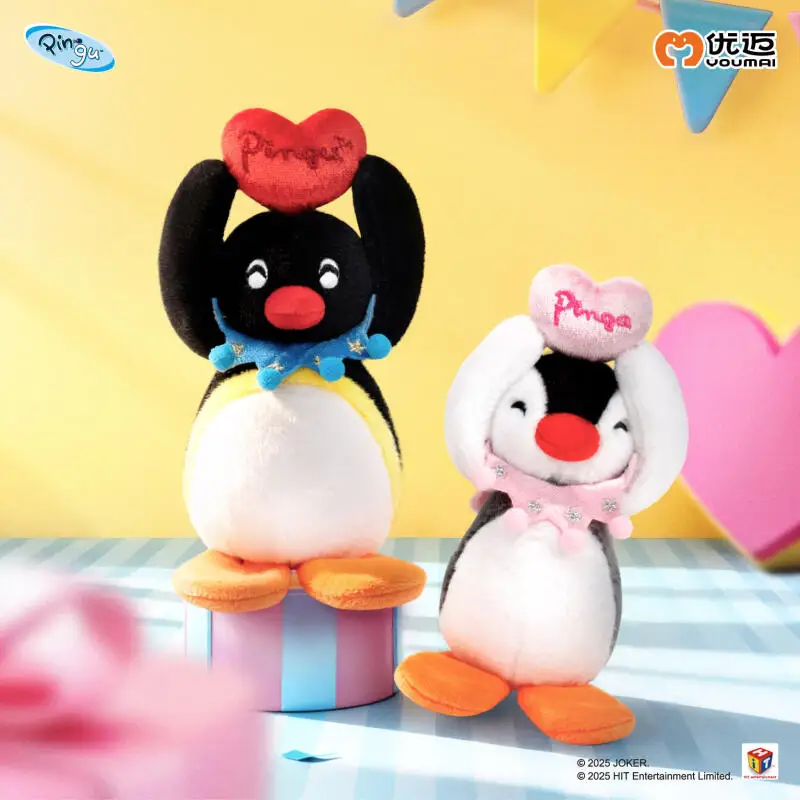 Pingu Genuine Youmai Seasons Rotation Collection Soft Fluffy Plush Keychain Lovely Penguin Figurine Bag Accessory Trendy