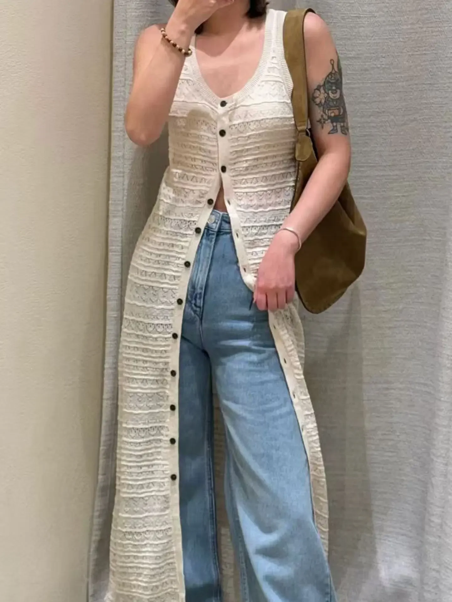 

Женское винтажное длинное трикотажное платье без рукавов в полоску, однобортные вечерние платья