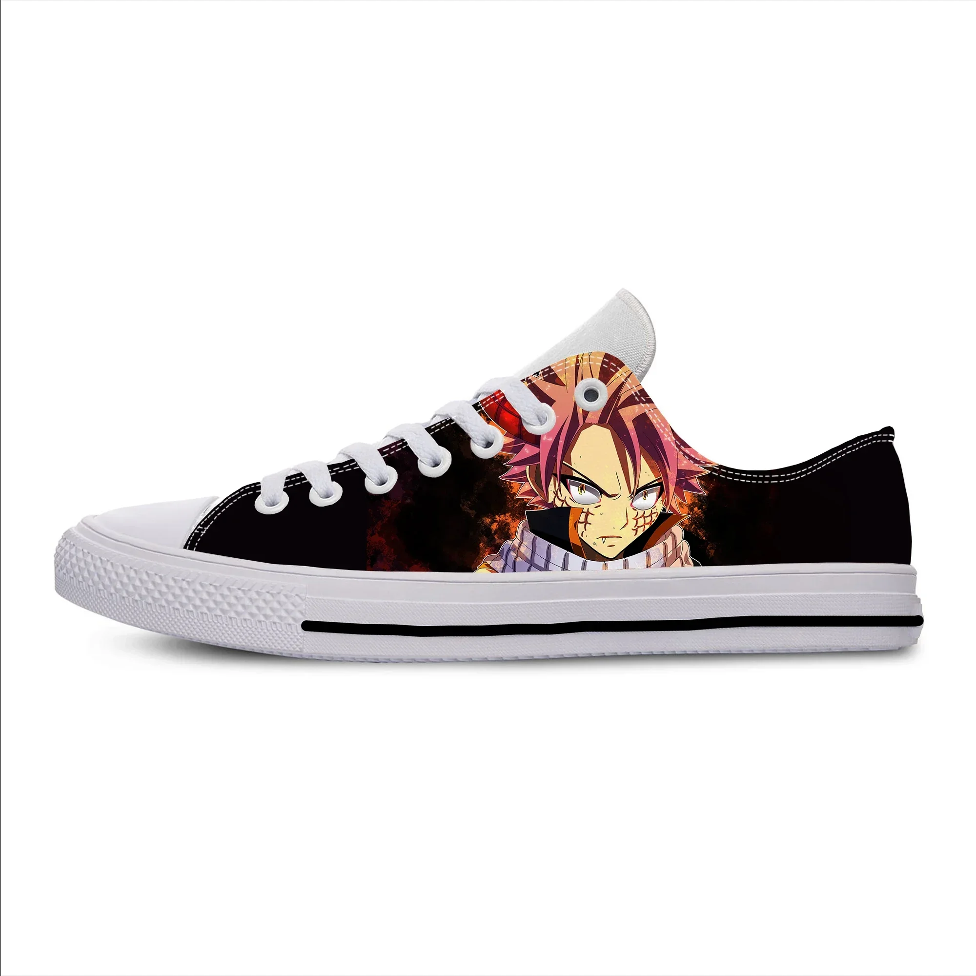 Japanese Anime Manga Cartoon Comic Fairy Tail END Casual Cloth Shoes Low Top Lightweight Breathable 3D Print Men Women Sneakers