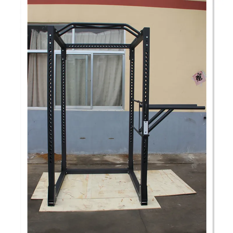 2026 Gym Adjustable Commercial Steel Squat Rack Power Rack Barbell Fitness Stand Tools Support Cross Unisex Black Setpromote sal