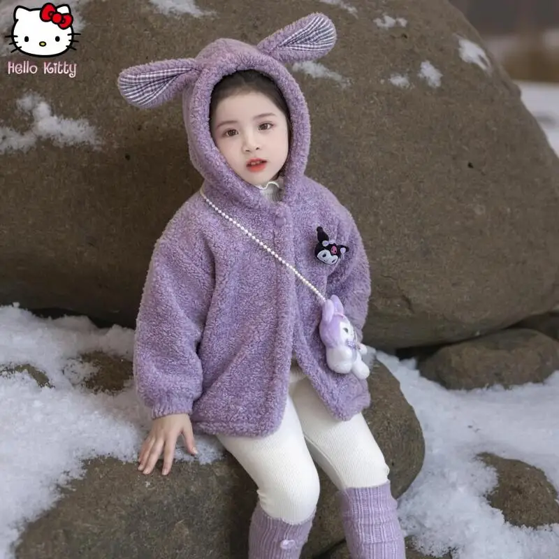 الأطفال Kawaii الدافئة مقنعين سترة قطن طماق مجموعة الكرتون الخريف الشتاء جديد الأطفال أنيمي سترة قمم قطعتين مجموعة #3