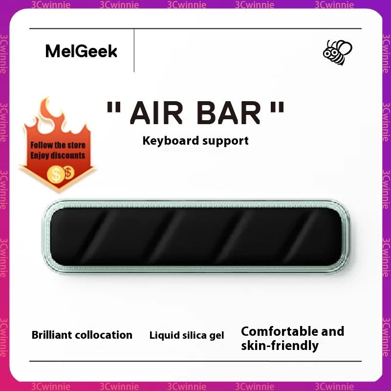 Melgeek Air Bar Wrist Rest Mechanical Keyboard Hand Rest Liquid Silicone Brace Custom Palm Rest Hand Pillow Cushion 60%/65%/75%